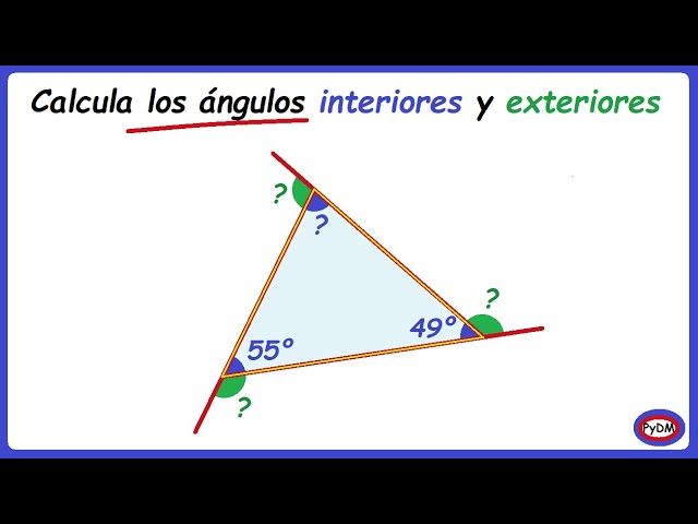 Cómo calcular los ángulos exteriores de un triángulo