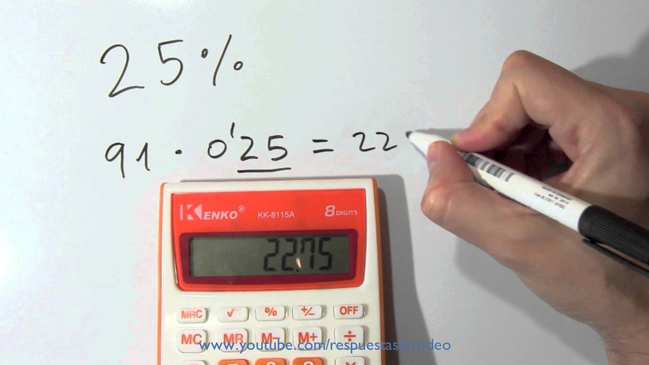 Calcula el 25% de 5000