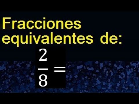 Calcula el valor de 2/8 en fracción