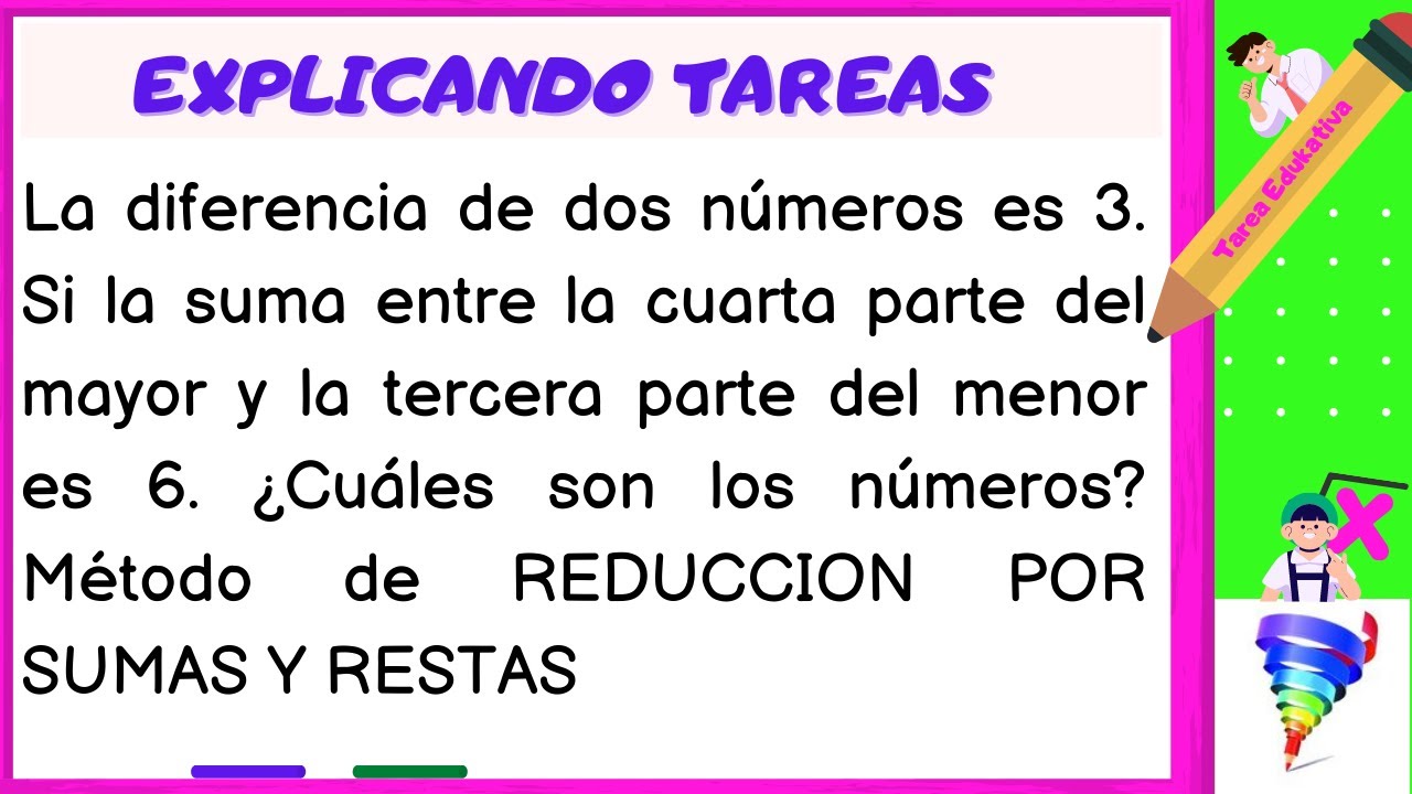 Calcula la cuarta parte de la diferencia entre dos números