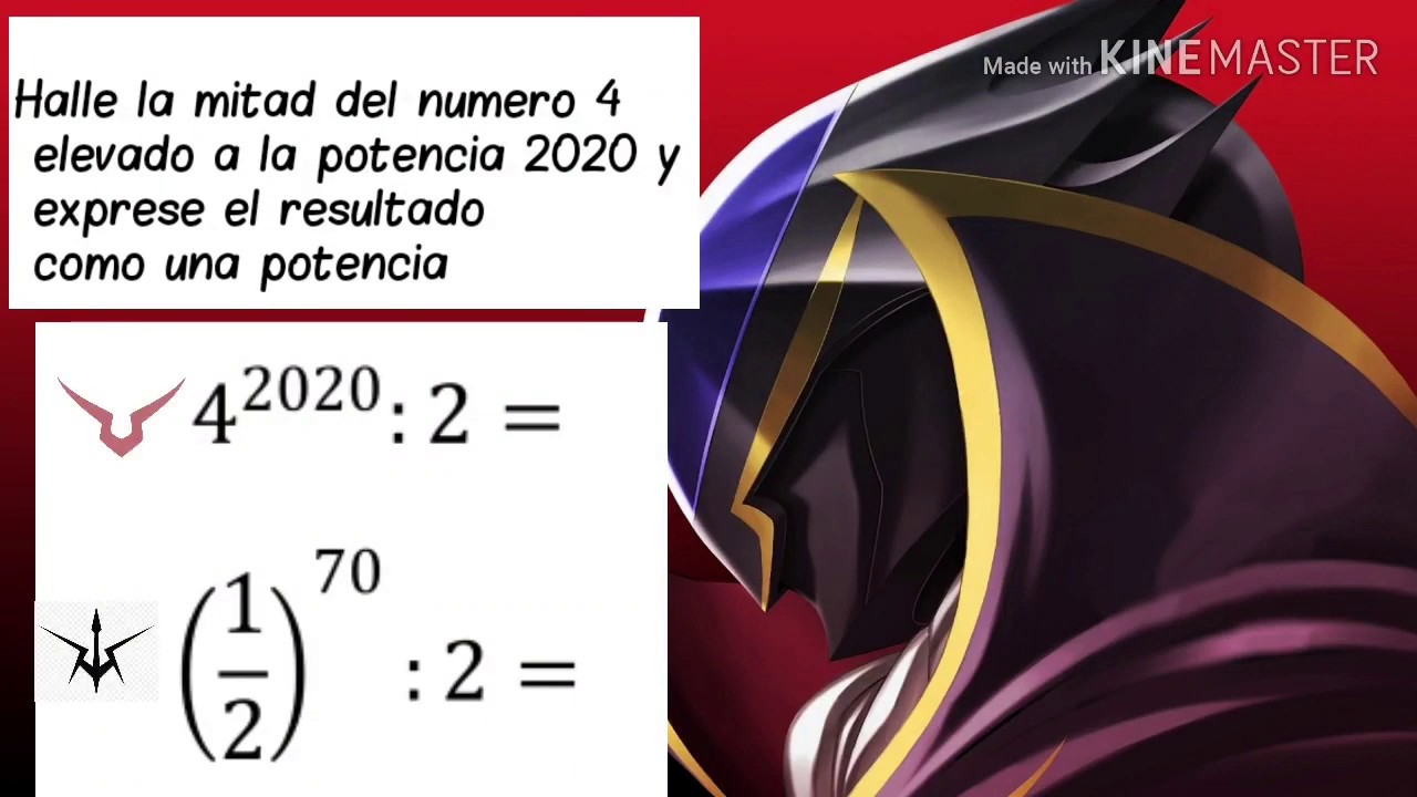 Calcula la mitad de 4 elevado a la potencia de 3
