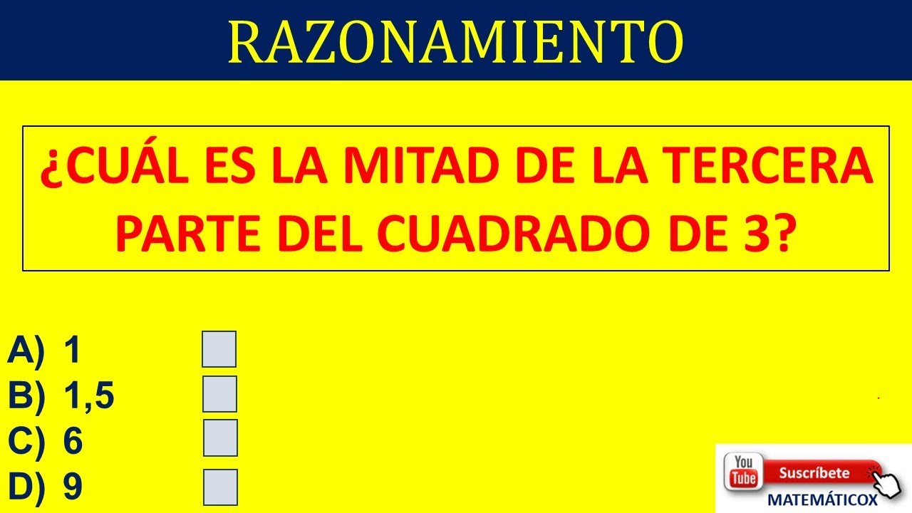 Cálculo de la tercera parte del cuadrado de un número