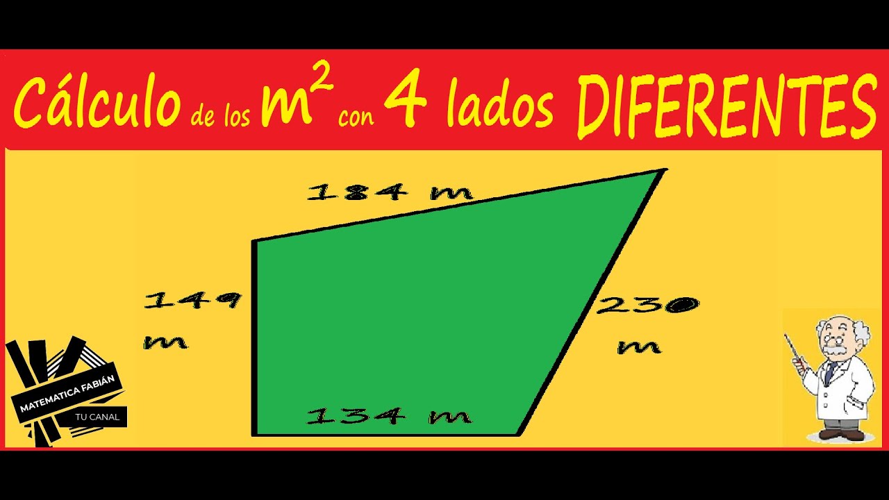 Cómo calcular el área de un terreno con forma irregular de 4 lados