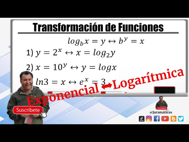 Cómo convertir una función exponencial a logarítmica y viceversa