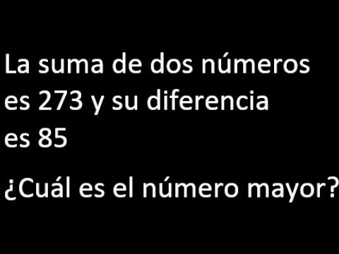 Cómo descomponer 85 en la suma de dos números