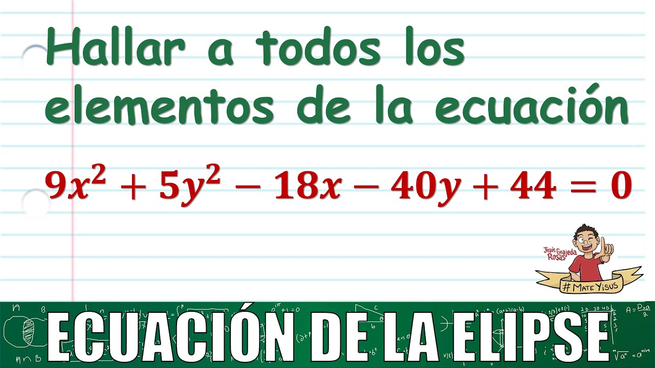 Cómo encontrar los elementos de una elipse a partir de su ecuación general