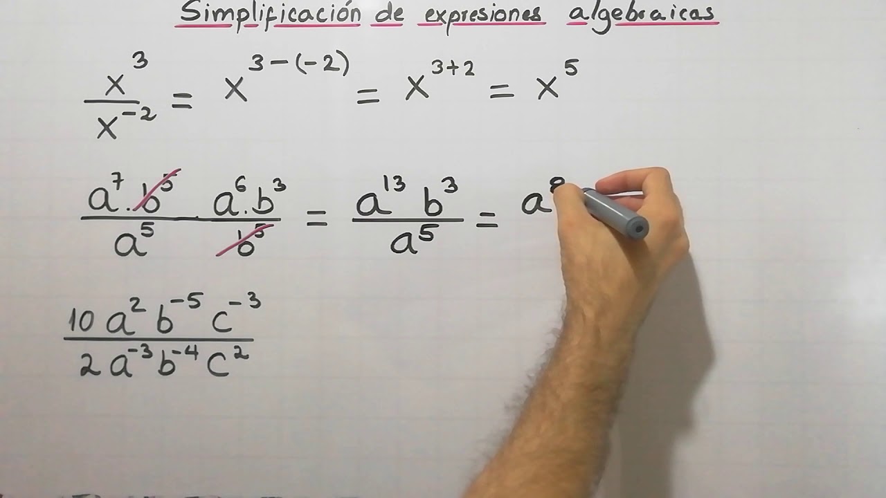 Cómo simplificar expresiones algebraicas utilizando las leyes de los exponentes