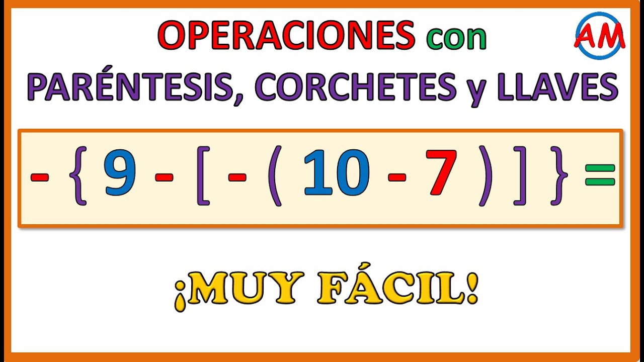 Cómo utilizar la jerarquía de operaciones con llaves corchetes y paréntesis