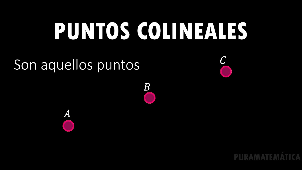 Definición de puntos colineales en geometría