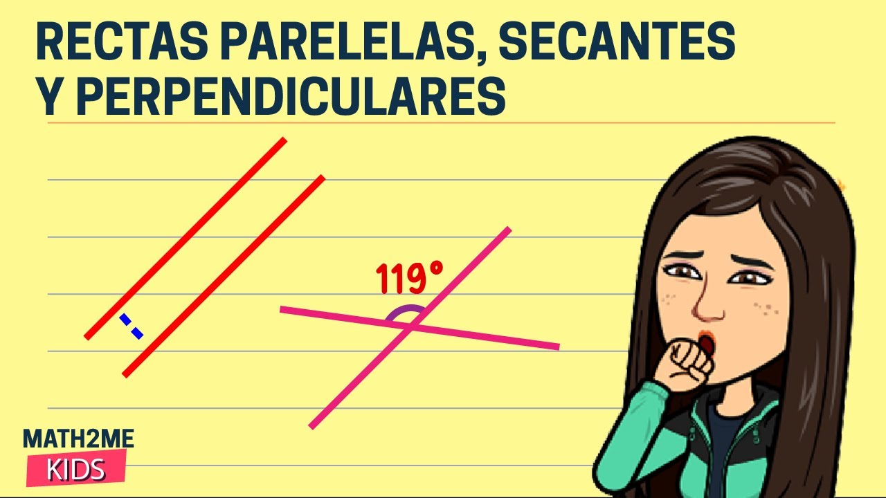 Diferentes tipos de rectas paralelas secantes y perpendiculares
