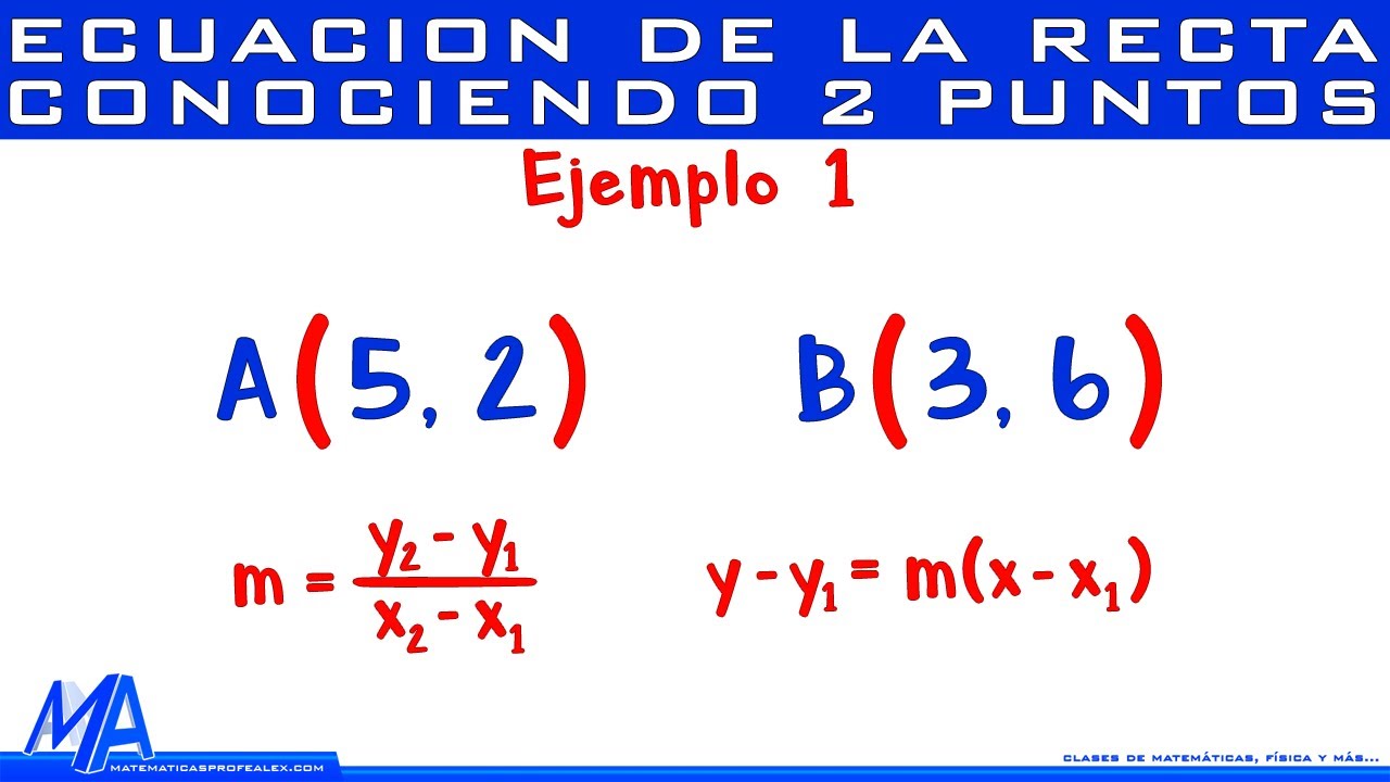 Ecuacon de la recta que pasa por los puntos (-23) y (56)