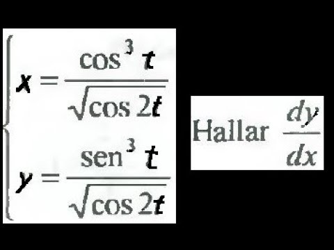 Ejemplos resueltos de la derivada de una función dada paramétricamente