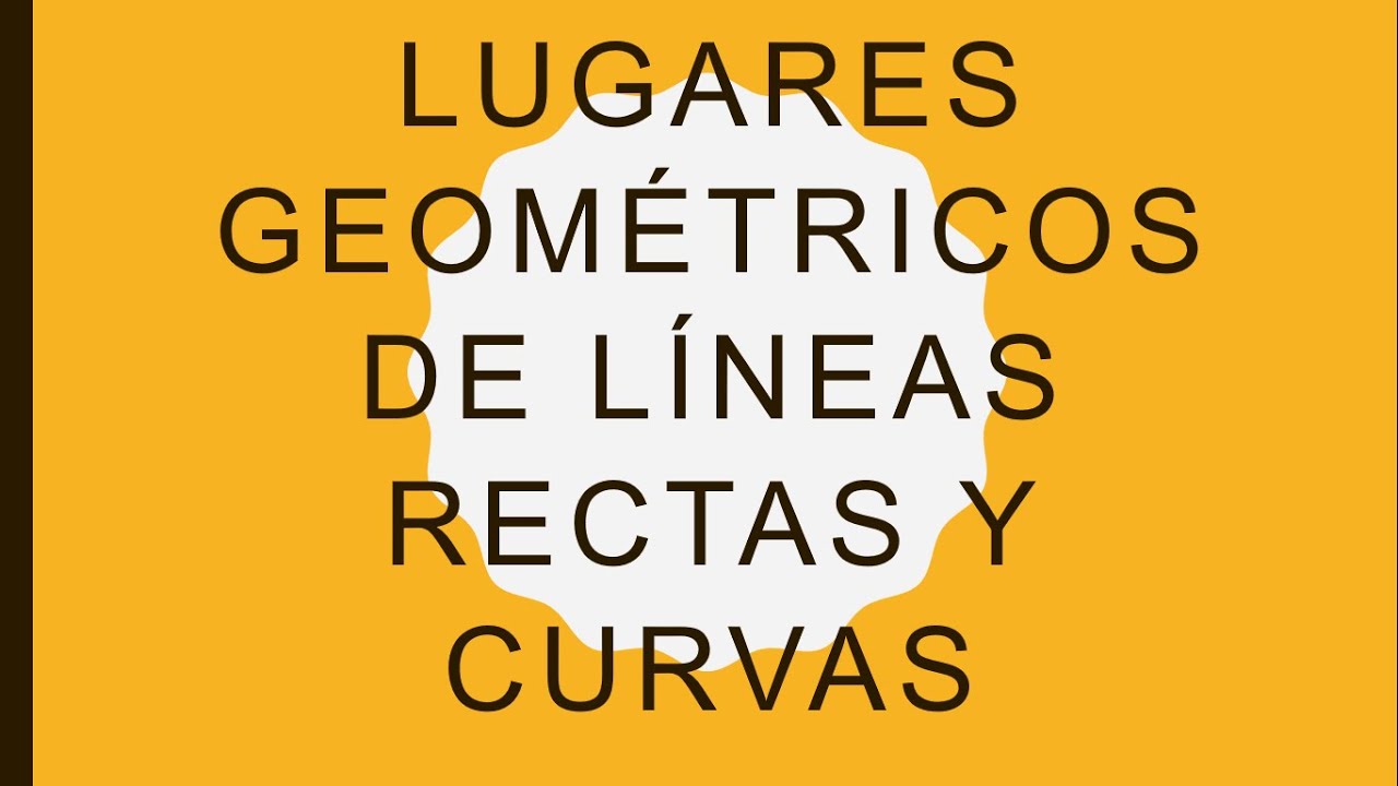 Explora los fascinantes lugares geométricos con líneas rectas y curvas