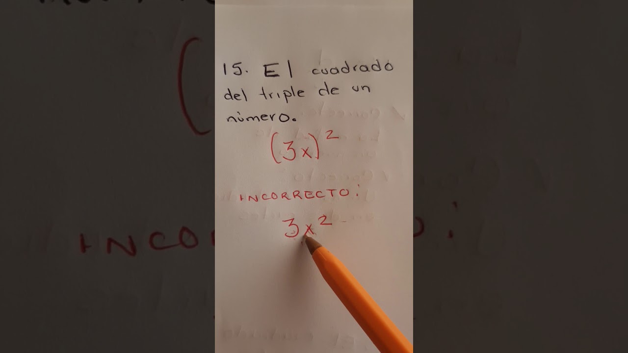 La relación entre el cuadrado y el triple de un número