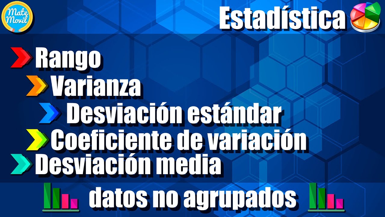 Análisis de rango varianza y desviación estándar en datos no agrupados