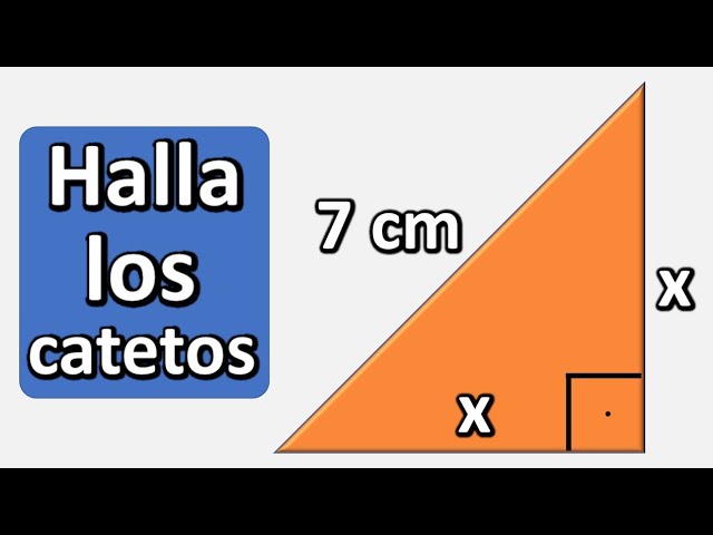 Calcula la hipotenusa y los catetos de un triángulo