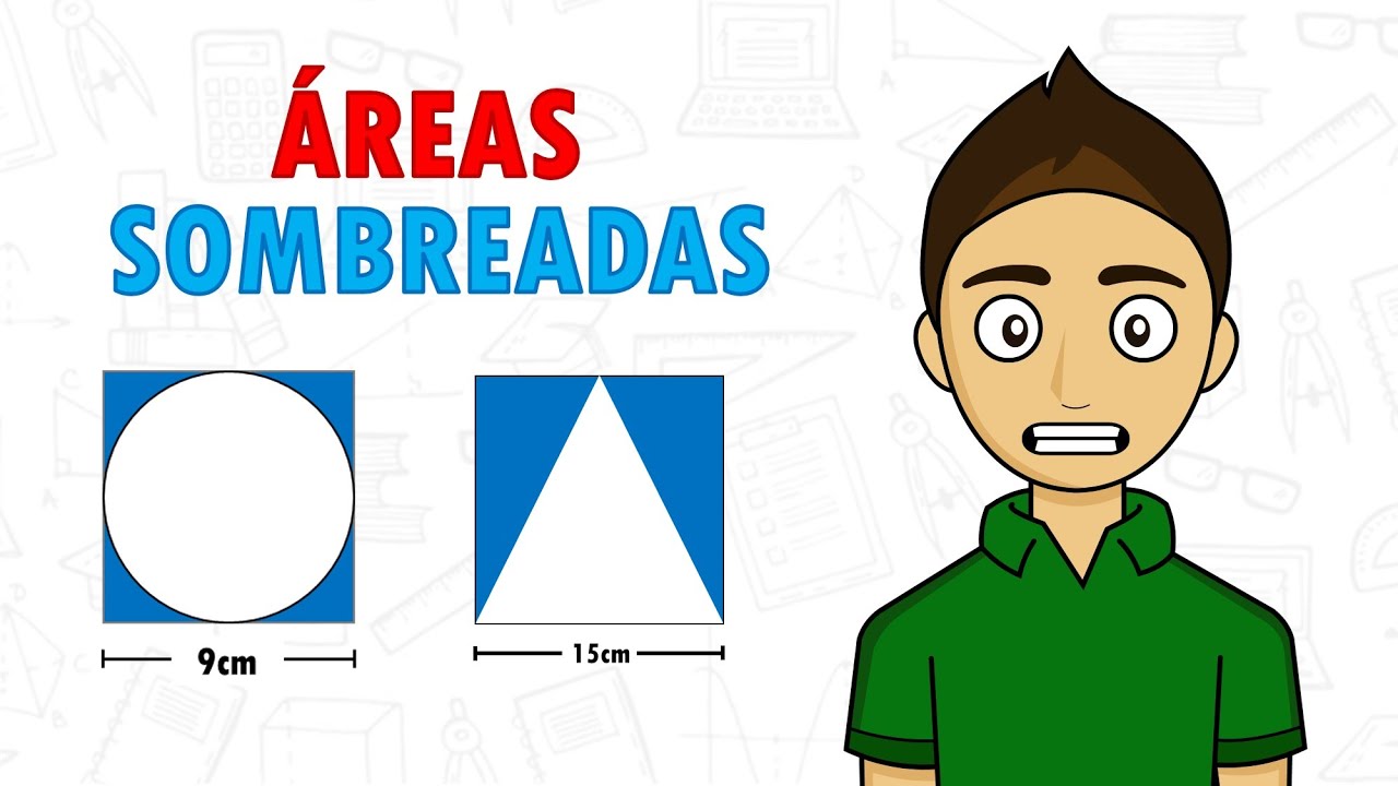 Calcular el área de la figura sombreada en un cuadrado