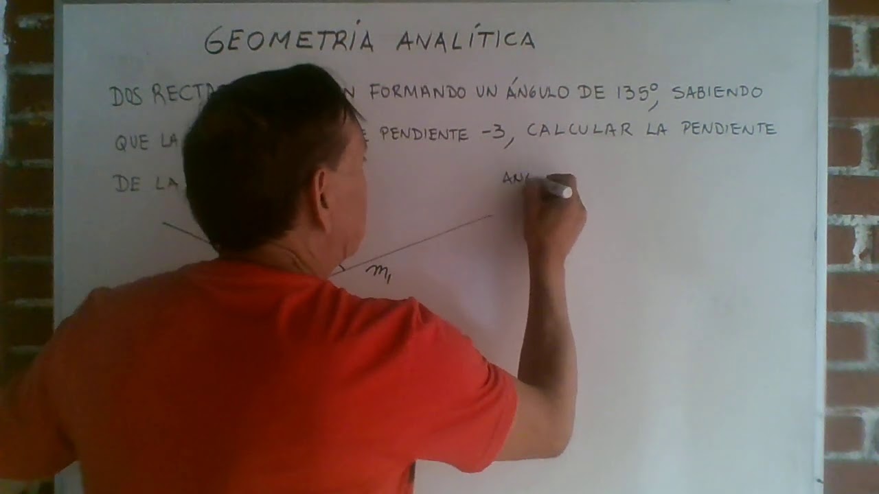 Cálculo de la pendiente de una recta y el ángulo entre rectas