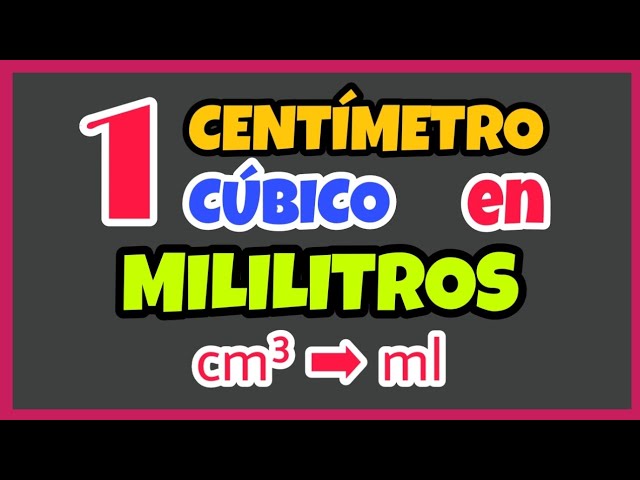 Cantidad de mililitros en un centímetro cúbico: ¿cuál es la equivalencia?