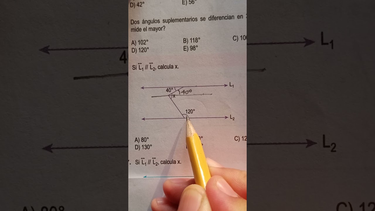 Cómo calcular el ángulo d cuando las rectas r1 r2 y r3 son paralelas