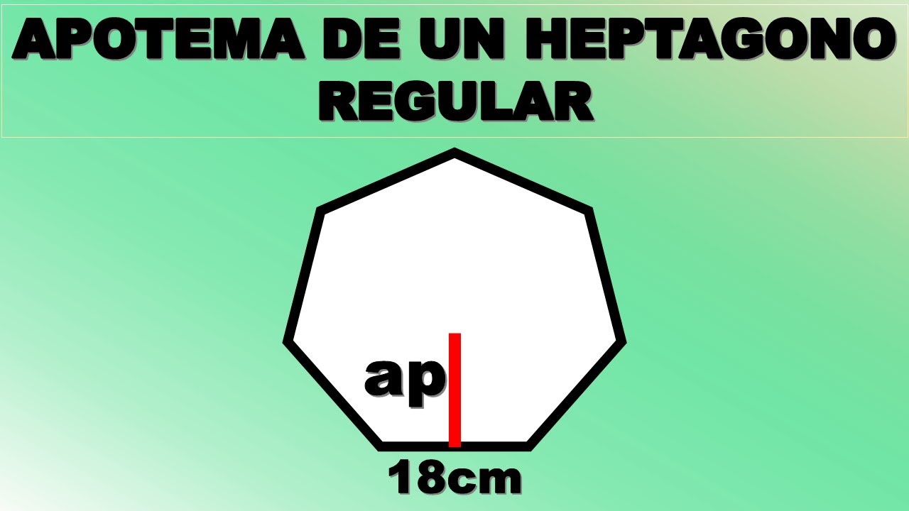 Cómo calcular el apotema de un heptágono