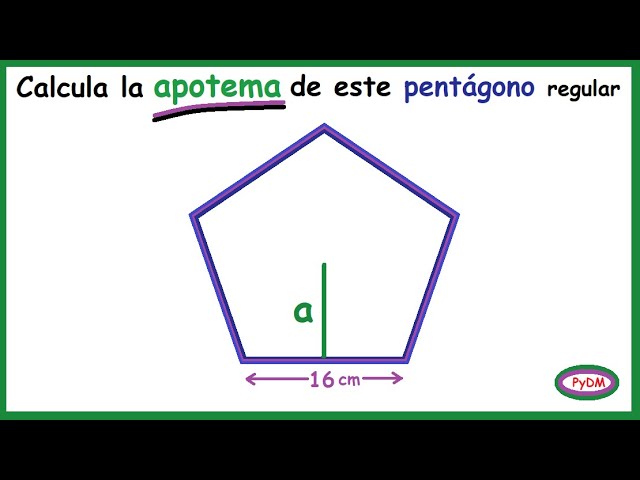 Cómo calcular el apotema de un pentágono: fórmula y paso a paso