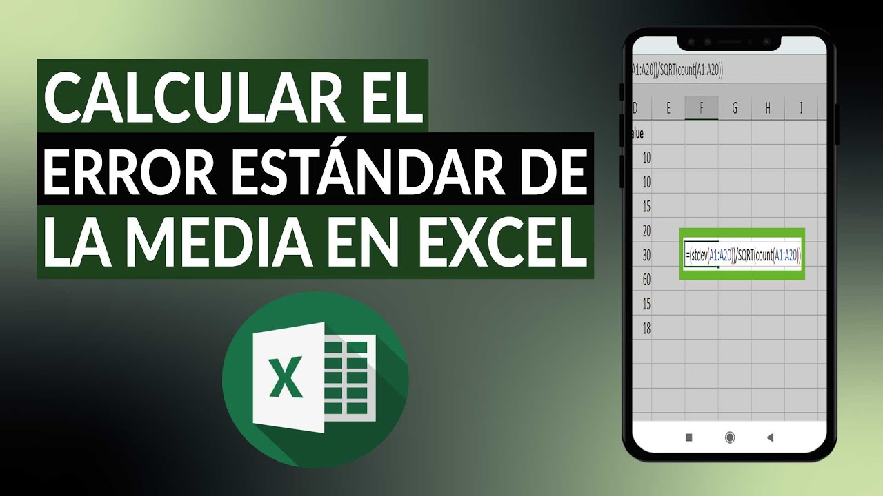 Cómo calcular el error estándar utilizando Excel