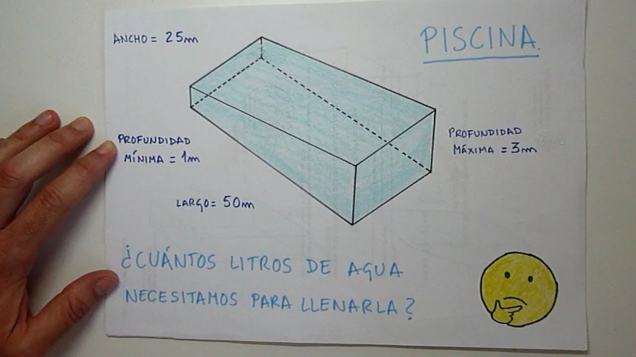 Cómo calcular el volumen de una piscina rectangular