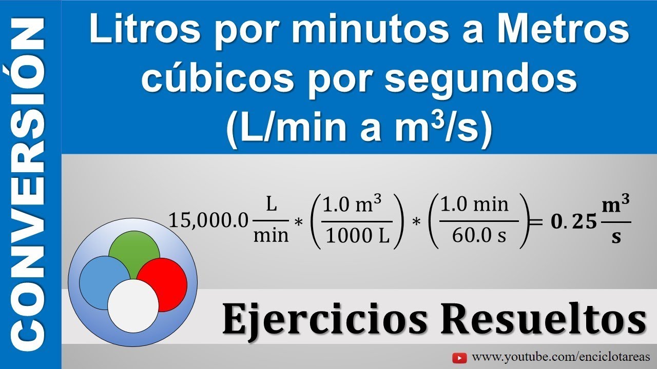 Cómo convertir litros por minuto a metros cúbicos por segundo