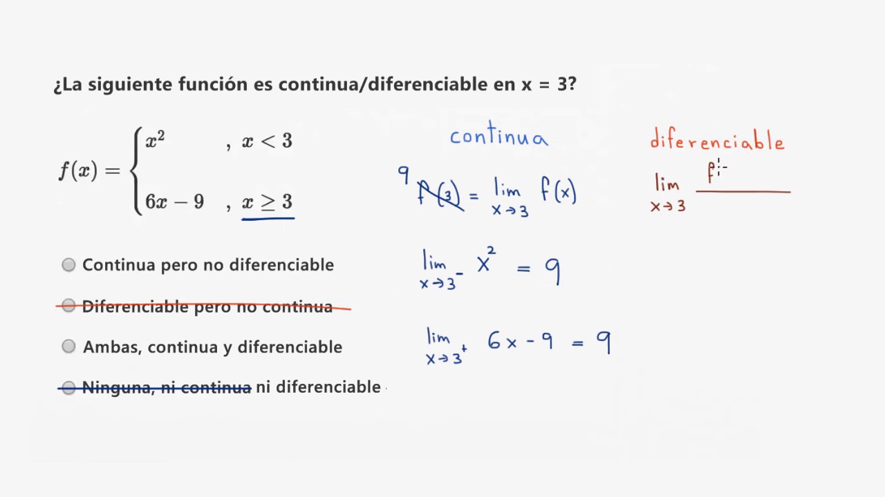 Cómo determinar si una función es diferenciable