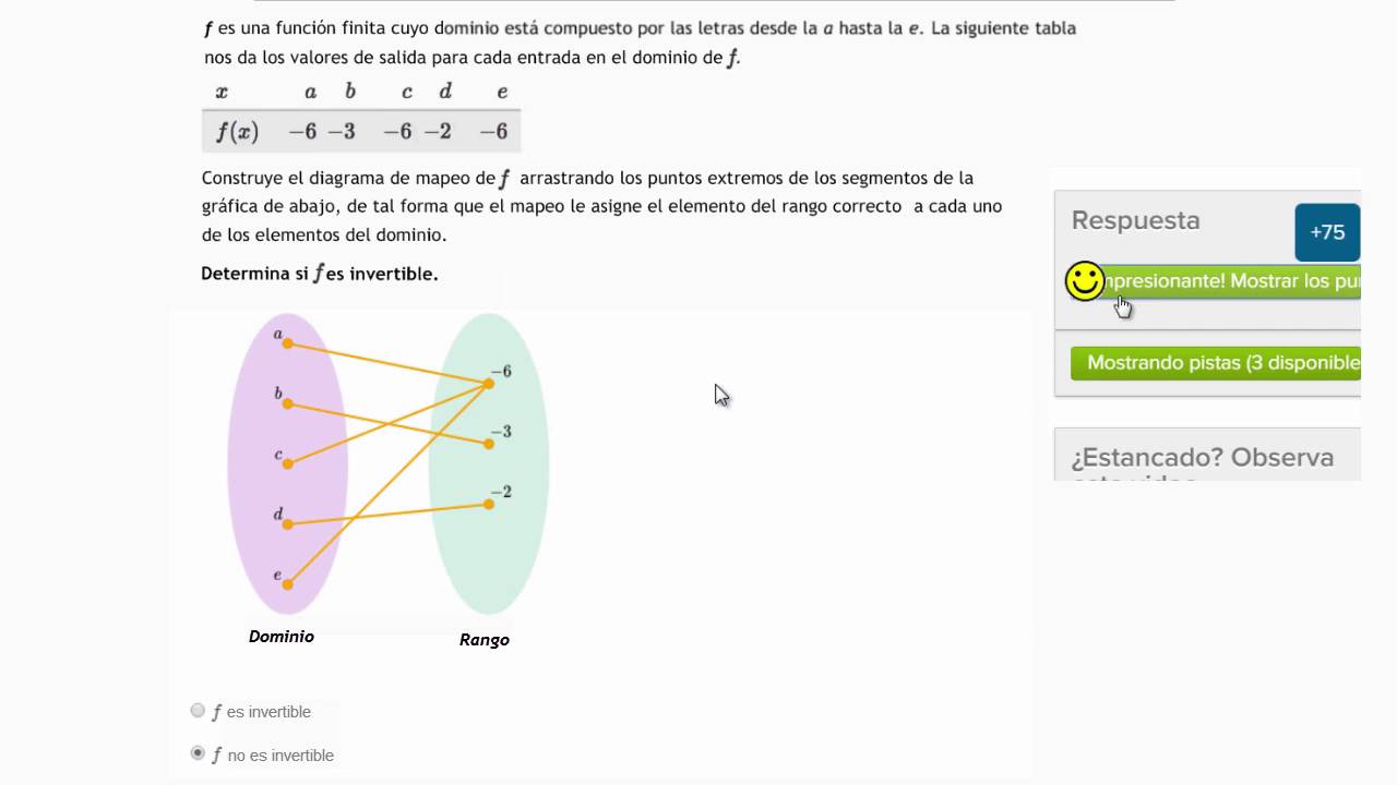Cómo determinar si una función es invertible