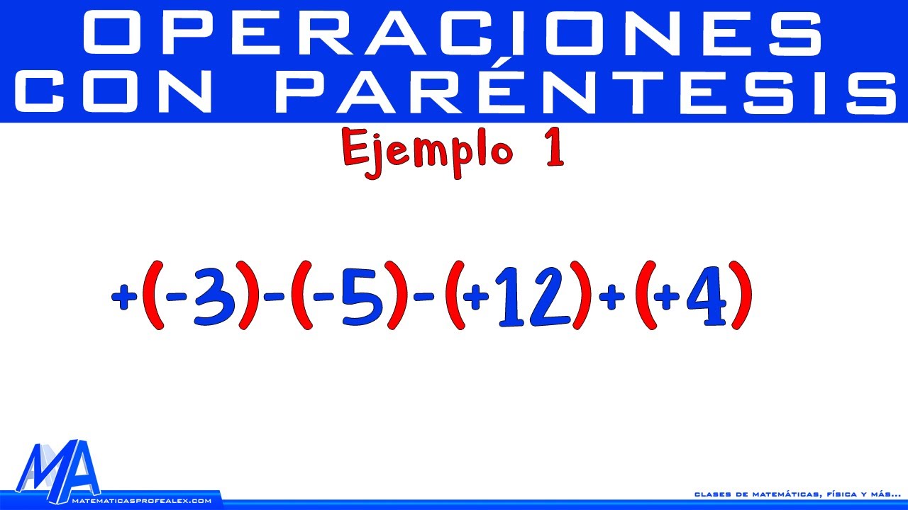 Operación matemática con suma resta y paréntesis