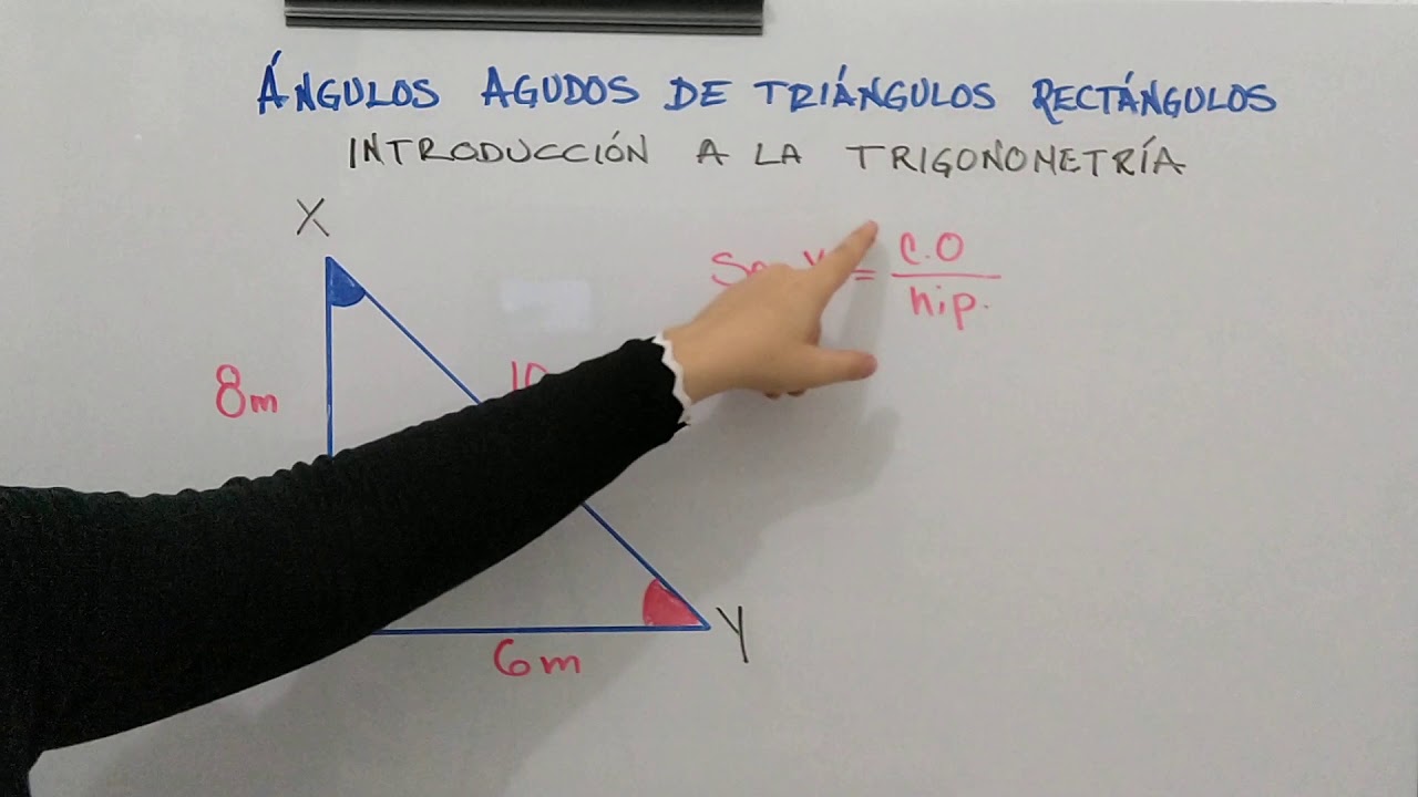 Relación entre los ángulos agudos de un triángulo rectángulo