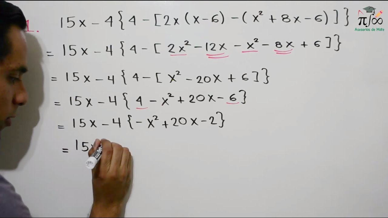 Simplificación de expresiones utilizando símbolos de agrupación