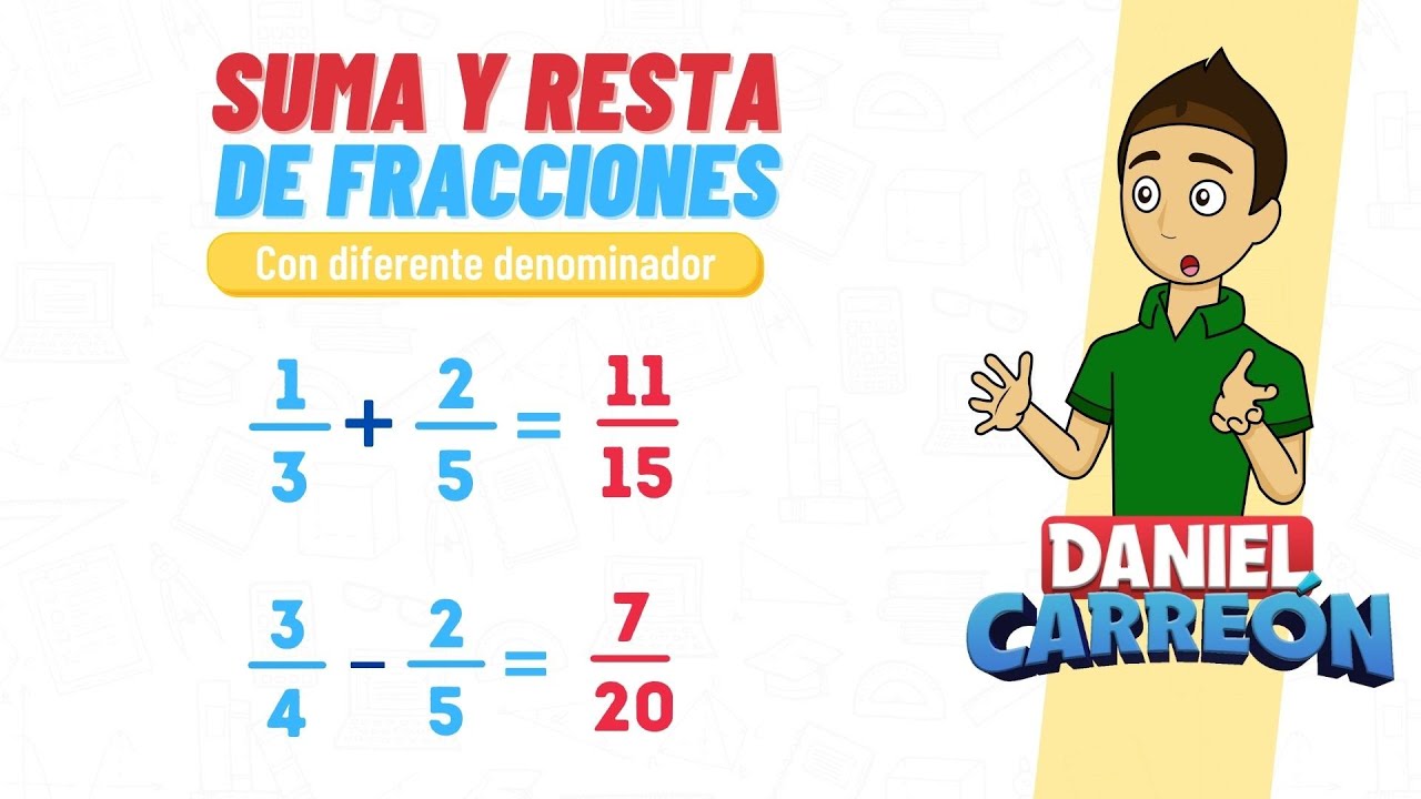 Suma y resta de fracciones: práctica de cálculo