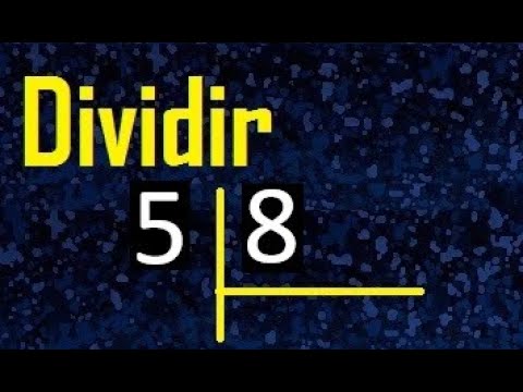 ¿Cuál es el resultado de dividir 5/8 entre dos?