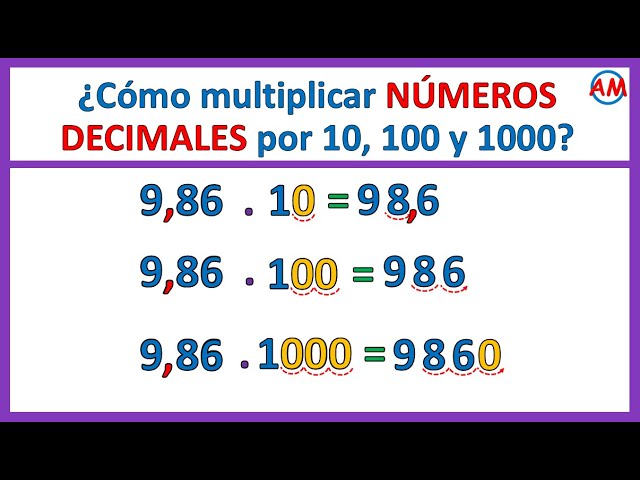 Cómo solucionar los errores al multiplicar por 10 100 y 1000