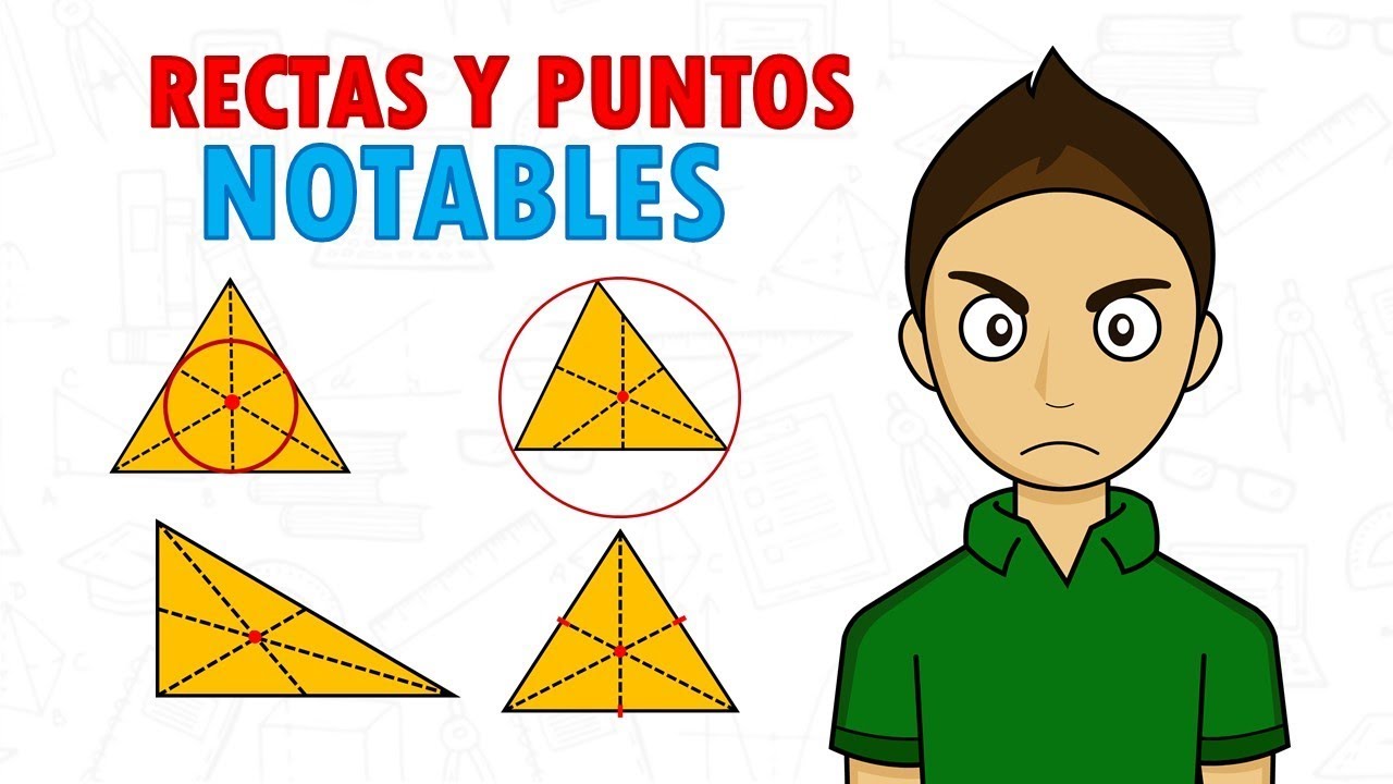 Concepto de rectas y puntos destacados en un triángulo