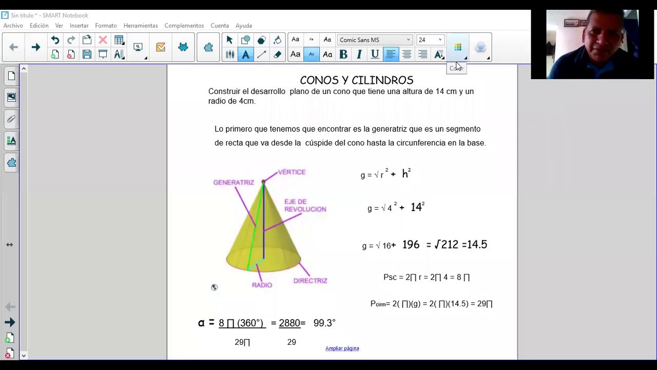 Construcción de planos de conos y cilindros rectos