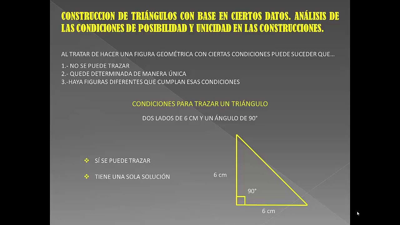 Construcción de triángulos: Explorando la posibilidad y unicidad