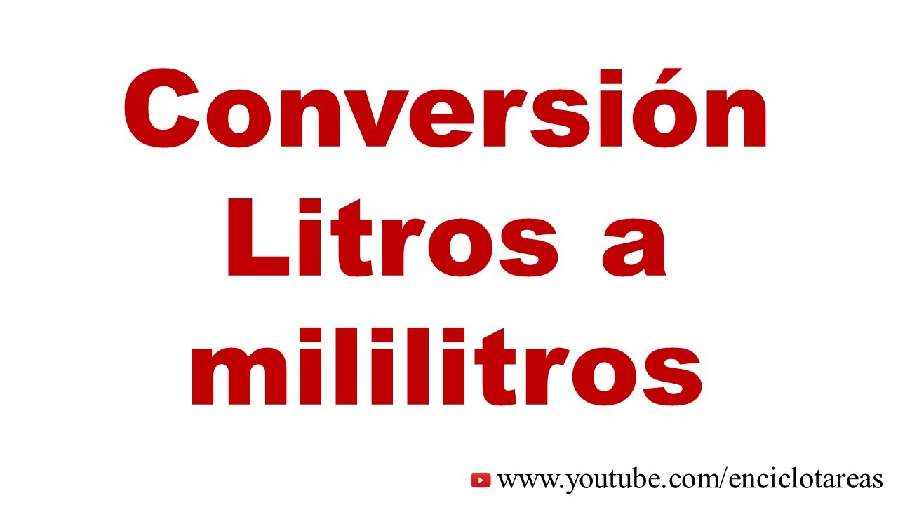 Conversión de décimo de litro a mililitros