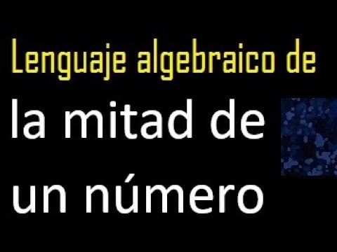 Descubre cómo calcular la mitad de un número en lenguaje algebraico