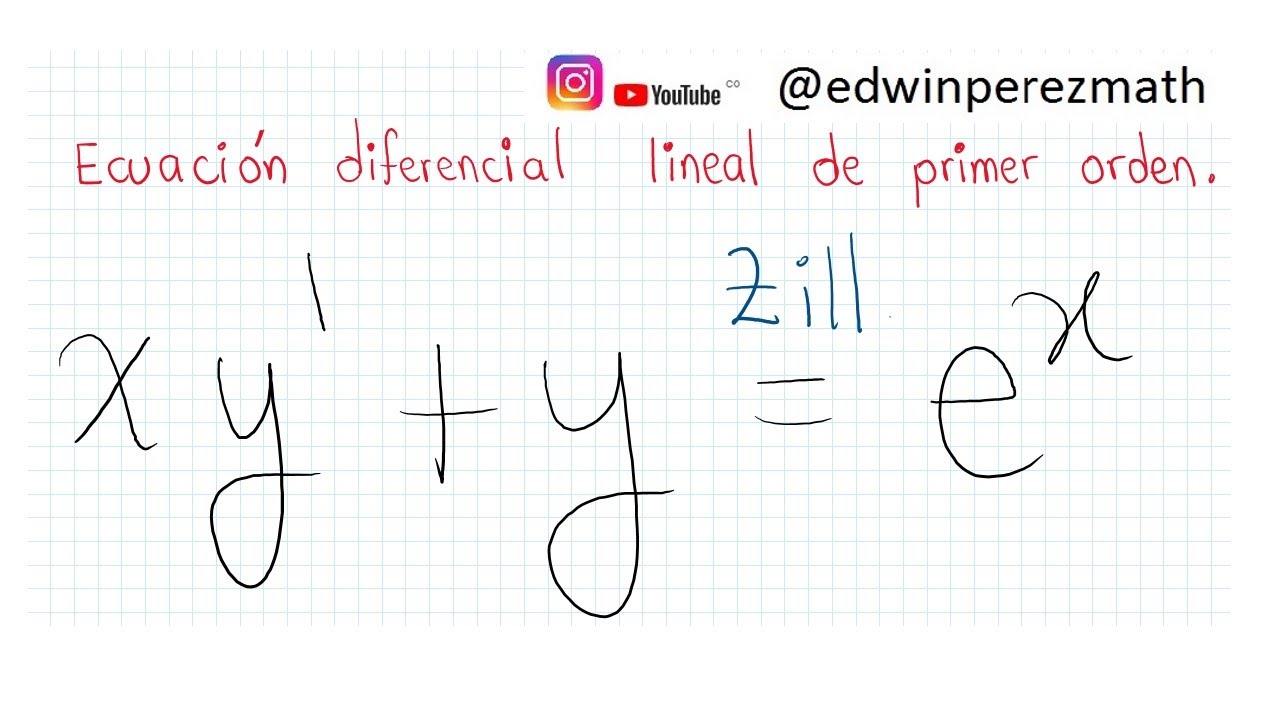 Ecuación diferencial lineal de primer orden con variables x e y
