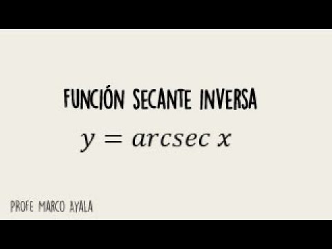 La función secante como inversa de otra función