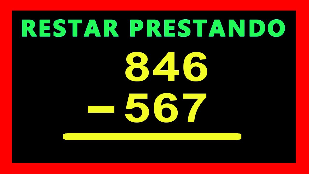 Método eficiente para realizar restas de tres cifras