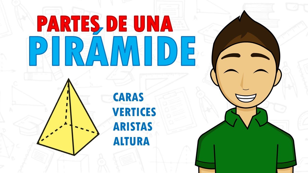 Número de caras vértices y aristas en una pirámide