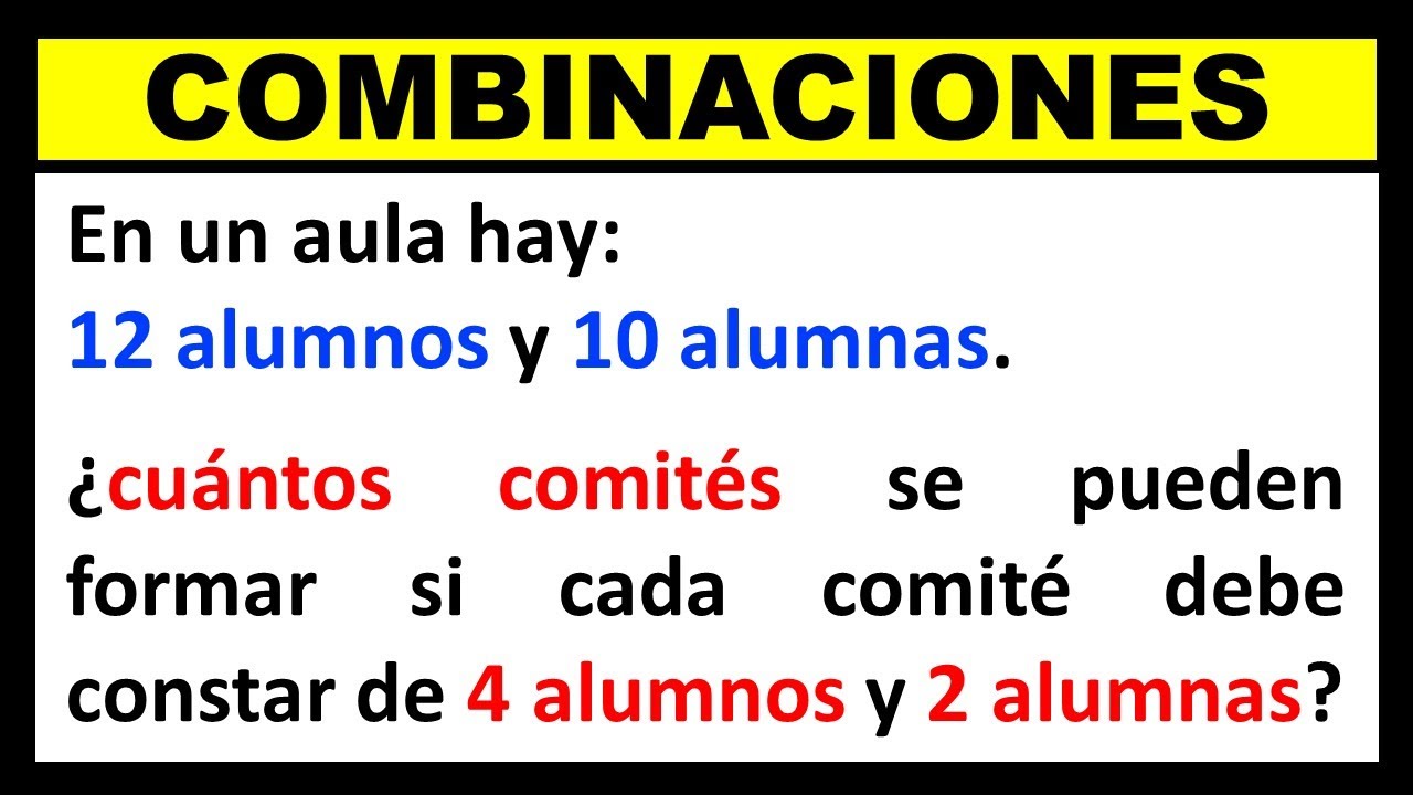 Número de comités de 3 personas que se pueden formar con 6 individuos