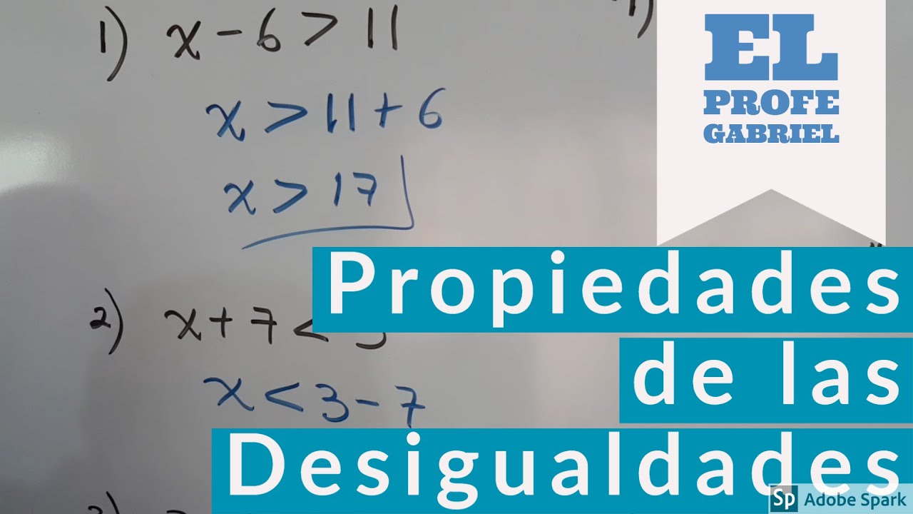 Propiedades de las desigualdades: ¿Cuáles son y cómo se aplican?