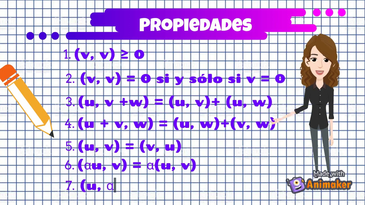 Propiedades de un espacio vectorial con producto interno