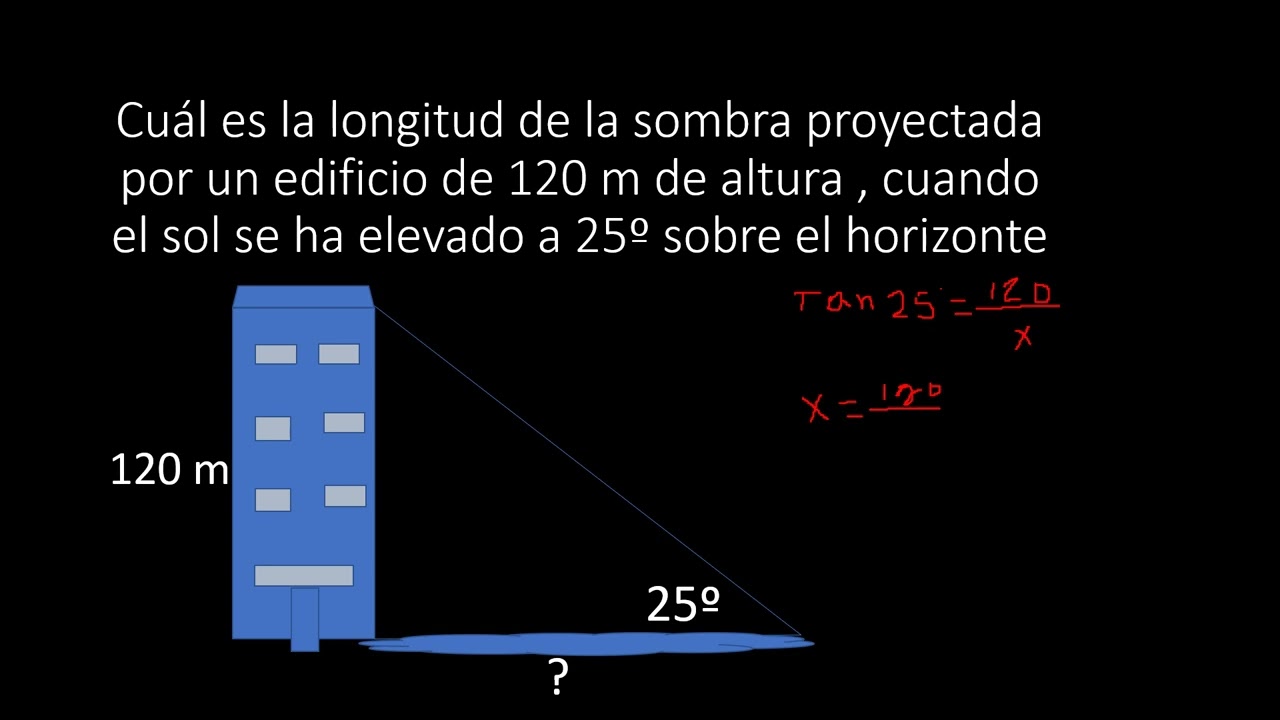 Cálculo de la altura de un edificio a partir de la longitud de su sombra